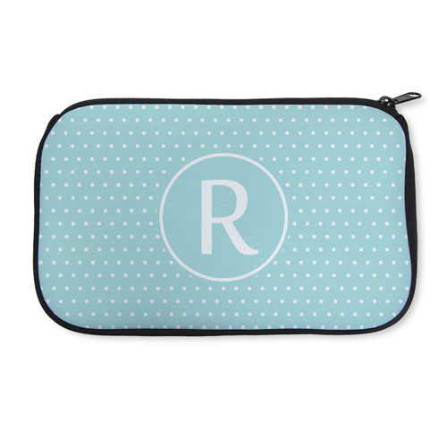 Personalized Neoprene Polka Dots Cosmetic Bag (6 X 10 Inch)