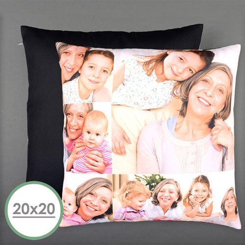 Six Collage Photo Personalized Pillow 20 Inch  Cushion (No Insert) 