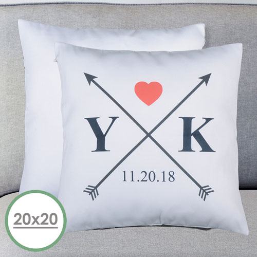 Wedding Arrow Personalized Large Pillow Cushion Cover 20