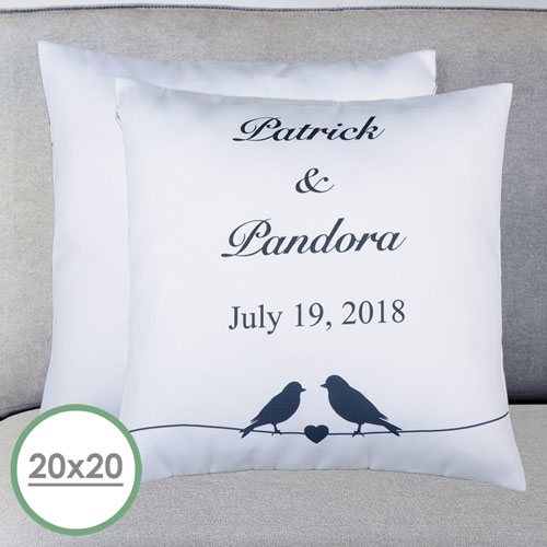 Wedding Couple Personalized Large Pillow Cushion Cover 20