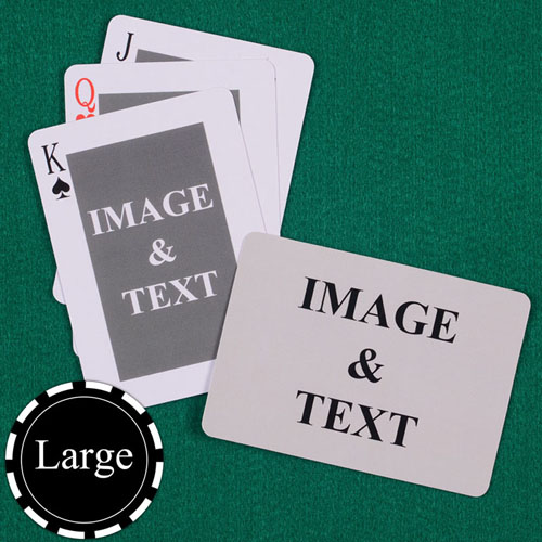 Large Size Classic Custom Front and Landscape Back Playing Cards