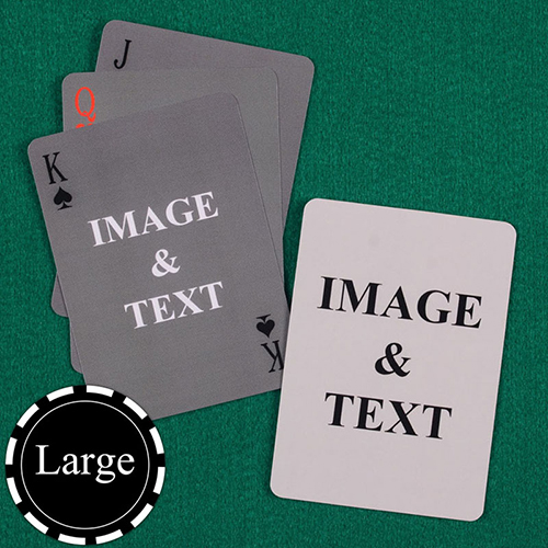 Large Size Simple Custom Front and Back Playing Cards