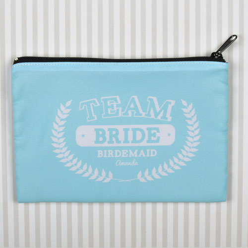 Team Bride Personalized Cosmetic Bag, 6X9