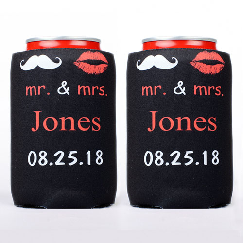 Mr. & Mrs. Personalized Can Cooler