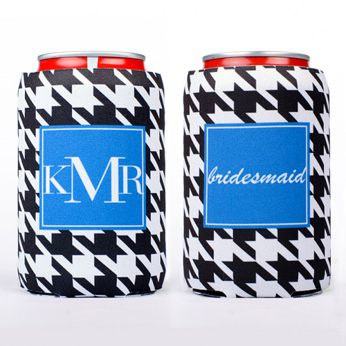 Hounds Tooth Personalized Can Cooler