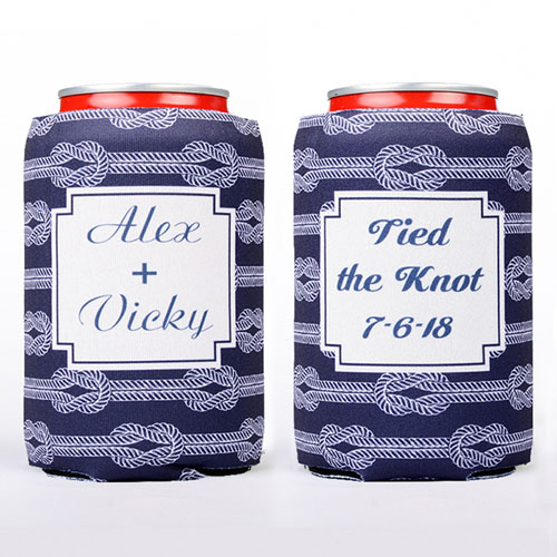 Tied The Knot Personalized Can Cooler