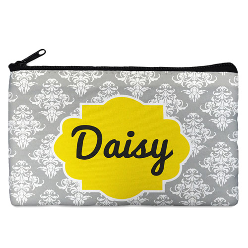 Grey Vintage Personalized Cosmetic Bag