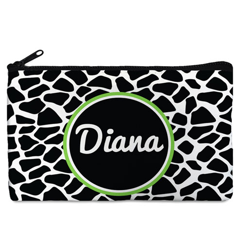 Black Leopard Personalized Cosmetic Bag