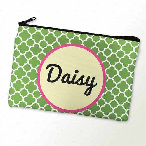 Green Clover Personalized Cosmetic Bag