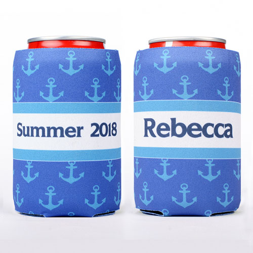 Nautical Anchor Personalized Can Cooler