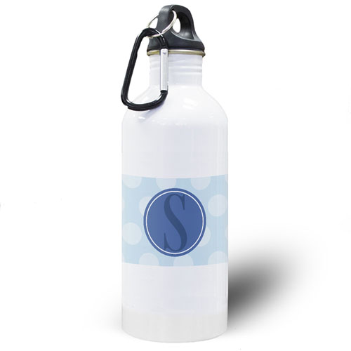 Blue Dots Personalized Water Bottle