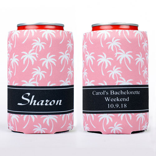 Carol Palm Tree Personalized Can Cooler