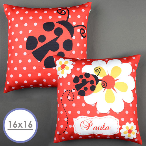 Ladybug Personalized Pillow Cushion Cover 16