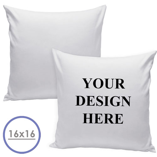 16 X 16 Custom Design Pillow (White Back)  Cushion (No Insert) 