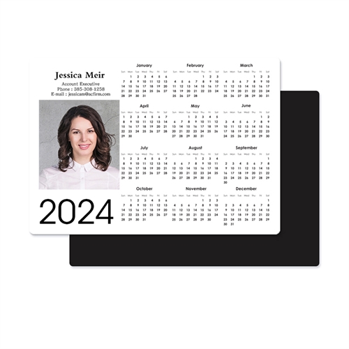 Personalized Portrait Calendar Magnet 3.5