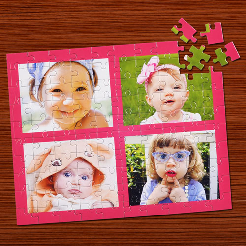 Pink Four Collage Jigsaw Puzzle