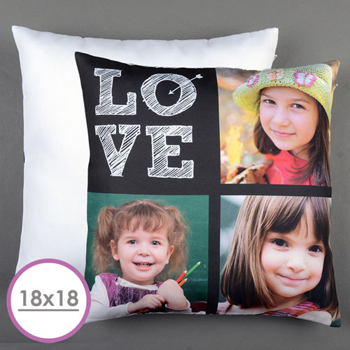 Love Arrow White Personalized Large Cushion 18