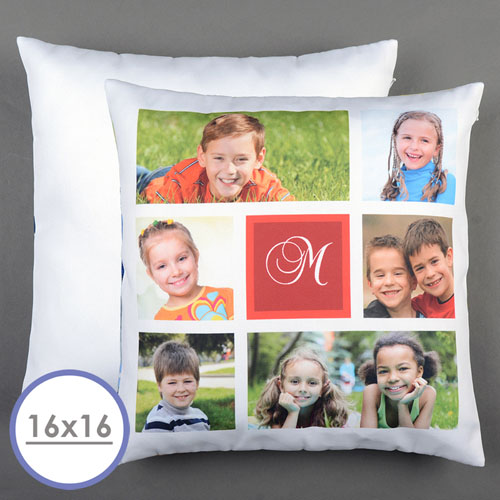 White Six Collage Personalized Pillow Cushion Cover 16