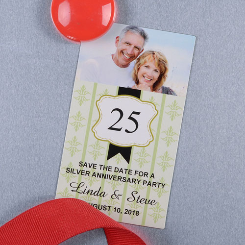 Saige Anniversary Plate Personalized Photo Magnet