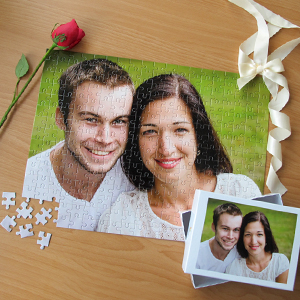 Custom Large Wedding Photo Jigsaw Puzzle, Horizontal