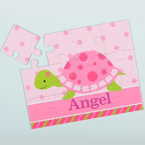 Flower Turtle Personalized Kids Puzzle