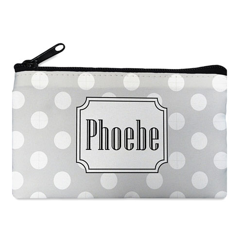 Polka Dots Personalized Cosmetic Bag (Many Color)