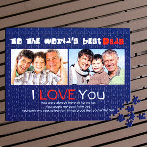 Personalized Jigsaw Puzzle Father's Day Gift for Dad