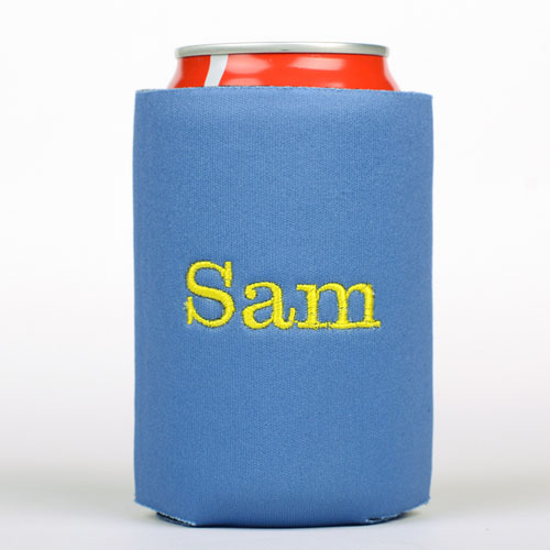Royal Blue Monogrammed Personalized Embroidered Can Cooler