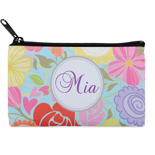 Tropical Floral Personalized Cosmetic Bag 4X7