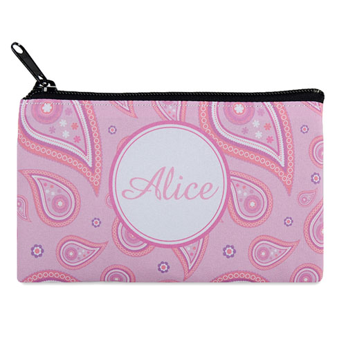 Pink Vintage Personalized Cosmetic Bag 4X7