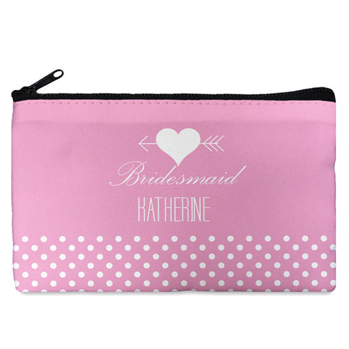 Arrow Heart Personalized Cosmetic Bag Medium