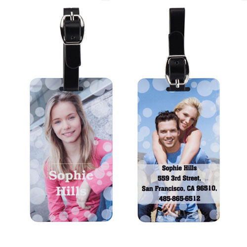 Bubbles Personalized Photo Luggage Tag