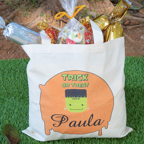 Frankestein Personalized Trick or Treat Bag