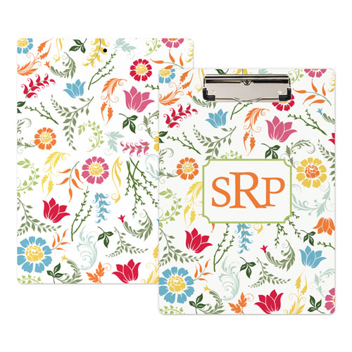 Bright Floral Personalized Clipboard