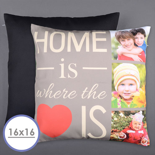 Home Is Love Personalized Photo Pillow Cushion Cover 16