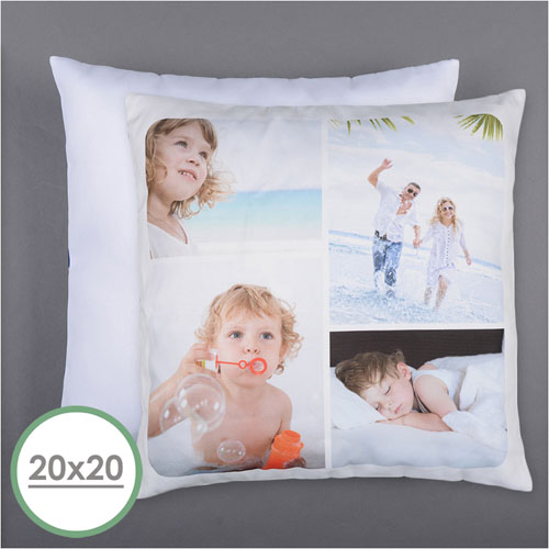 Personalized 4 Collage Photo Pillow 20X20  Cushion (No Insert) 
