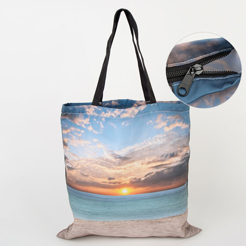 All Over Print Tote Bag With Zipper 16x16
