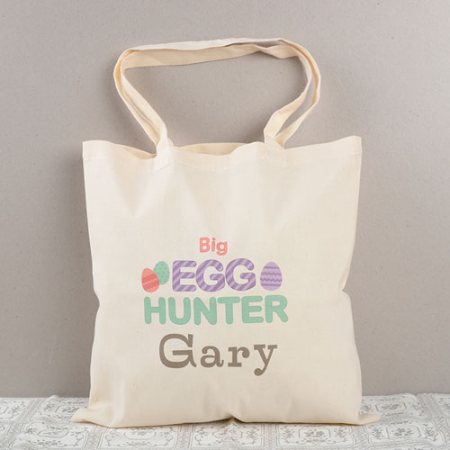 Big Egg Hunter Personalized Easter Tote
