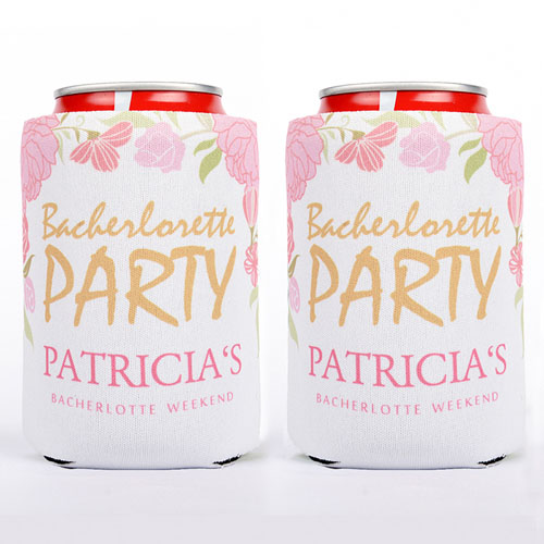 Floral Bachelorette Party Personalized Can Cooler