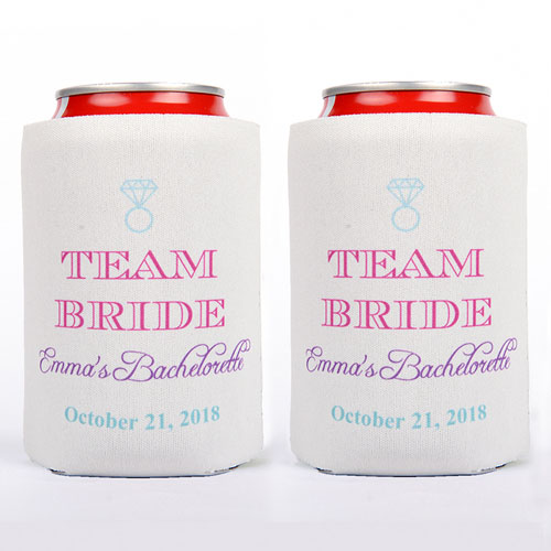 Team Bride Personalized Can Cooler For Bridesmaid