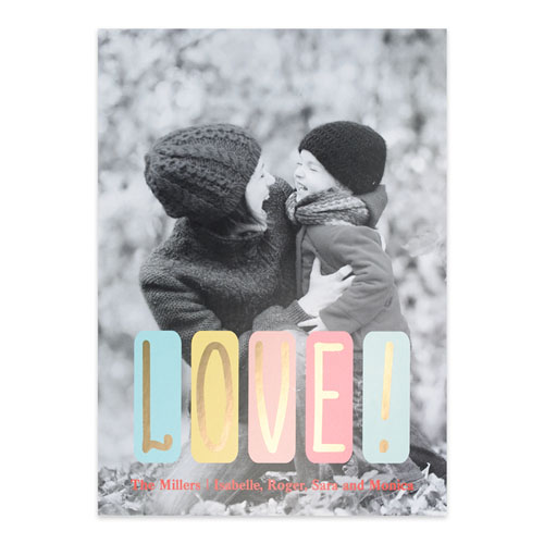 Pastel Love Personalized Photo Valentine’s Card