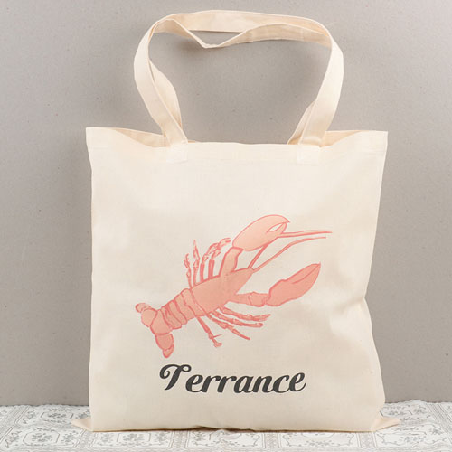 Lobster Personalized Cotton Tote