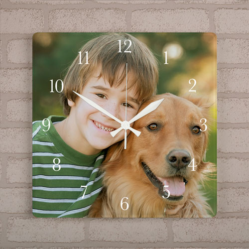 Personalized Photo Acrylic Clock Square 10.75