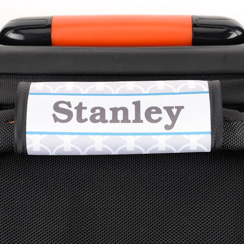 Grey Chain Personalized Luggage Handle Wrap