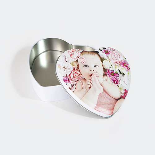 Custom Design Heart-Shaped Tin Box, Small