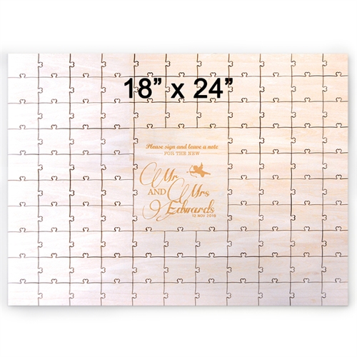 18 x 24 Engraved Guestbook Heart Shaped Jigsaw Puzzle (99 pieces)