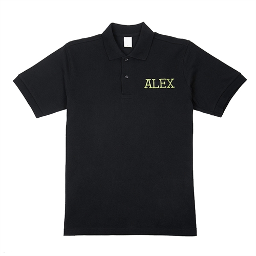 Personalized Embroidered XS Polo Shirt, Black