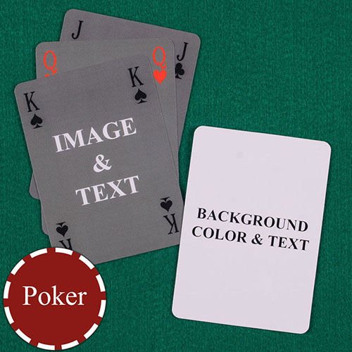 Simple Bridge Style Poker Size Personalized Both Sides Playing Cards
