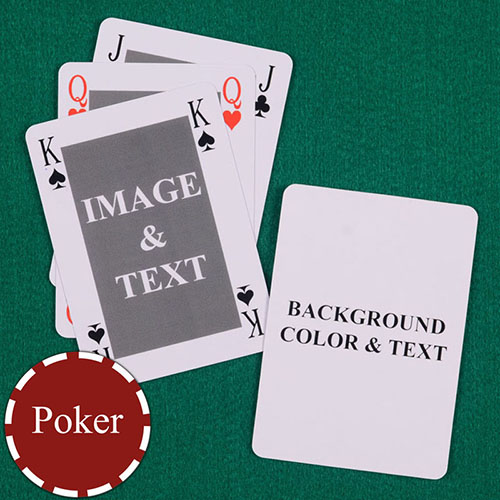 Classic Bridge Style Poker Size Personalized Both Sides Playing Cards