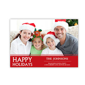 Seasonal Photo Cards, Merry Christmas Joy